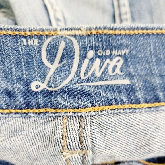 Old Navy The Diva Women's Blue Mid-Rise Straight Leg Stretch Denim Jeans Size 4 - Picture 10 of 12